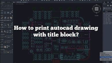 How to print autocad drawing with title block?