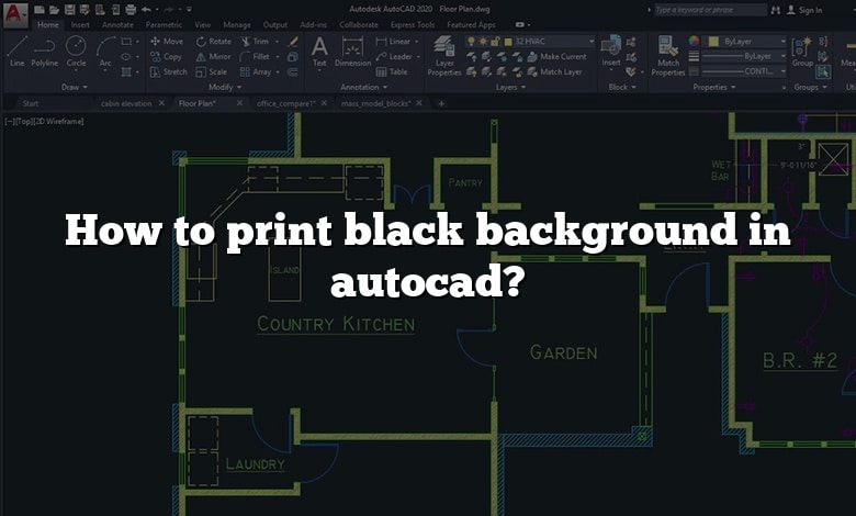 How to print black background in autocad?