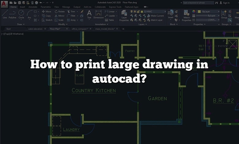 How to print large drawing in autocad?