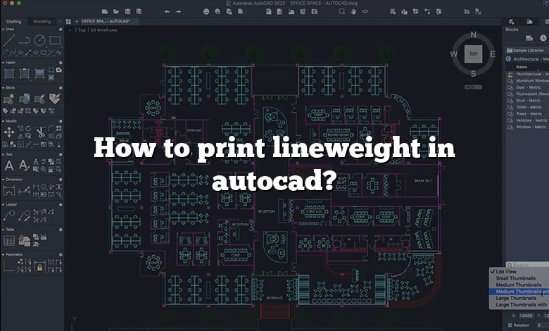 How to print lineweight in autocad?