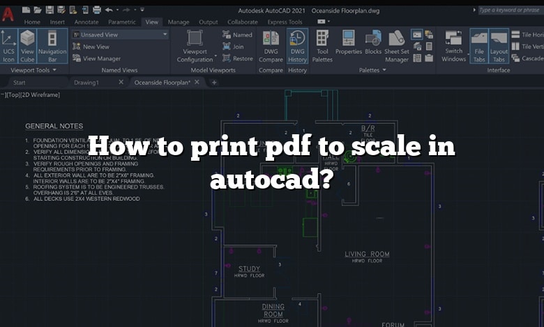 How to print pdf to scale in autocad?