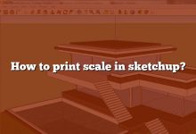 How to print scale in sketchup?