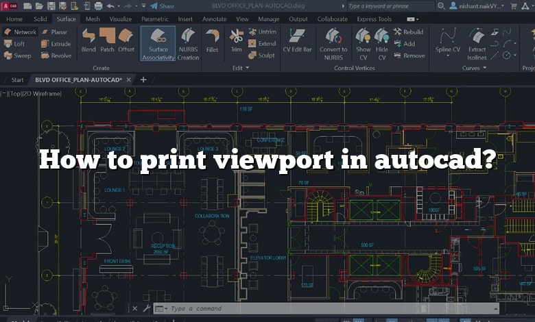 How to print viewport in autocad?