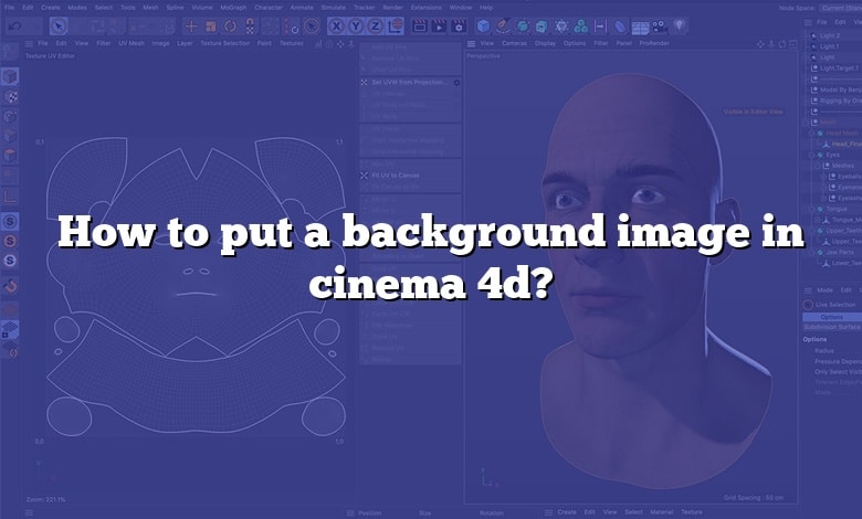 How to put a background image in cinema 4d?