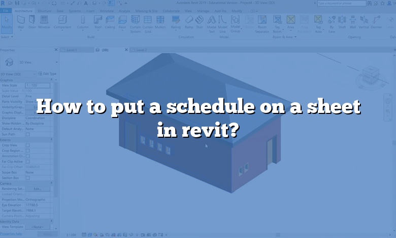 How to put a schedule on a sheet in revit?