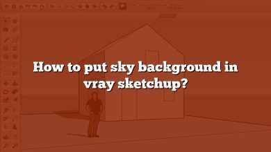 How to put sky background in vray sketchup?