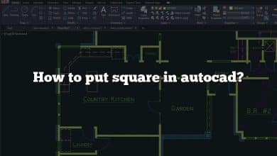 How to put square in autocad?