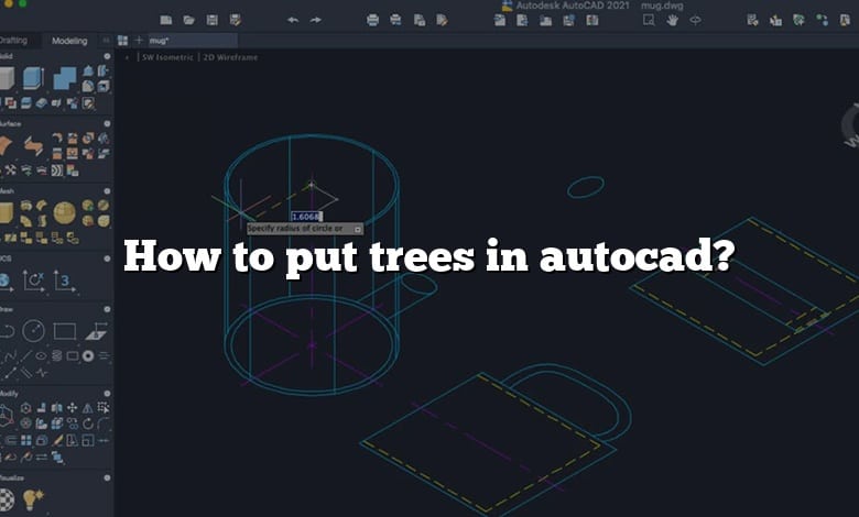 How to put trees in autocad?