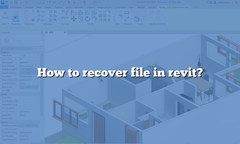 How to recover file in revit?