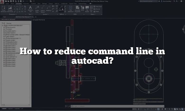 How to reduce command line in autocad?