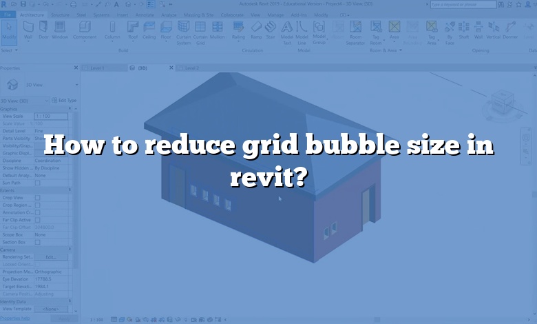 How to reduce grid bubble size in revit?