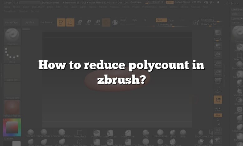 How to reduce polycount in zbrush?