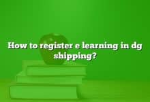 How to register e learning in dg shipping?