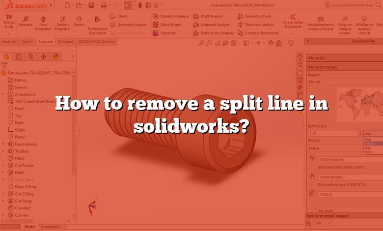 How to remove a split line in solidworks?