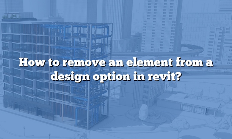 How to remove an element from a design option in revit?