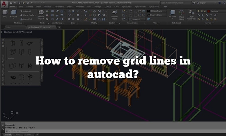 How to remove grid lines in autocad?