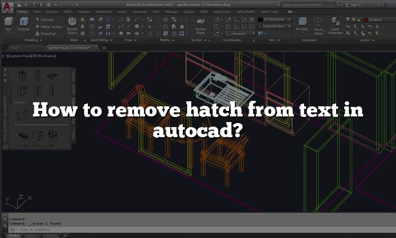 How to remove hatch from text in autocad?