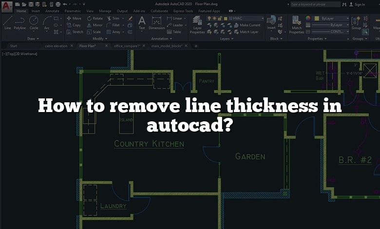 How to remove line thickness in autocad?