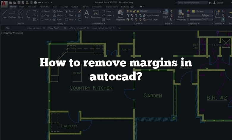 How to remove margins in autocad?