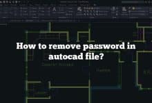 How to remove password in autocad file?
