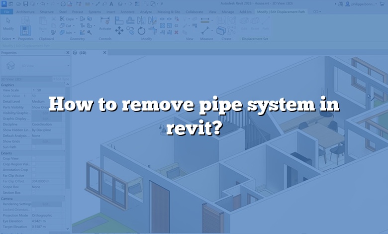 How to remove pipe system in revit?