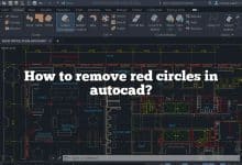 How to remove red circles in autocad?