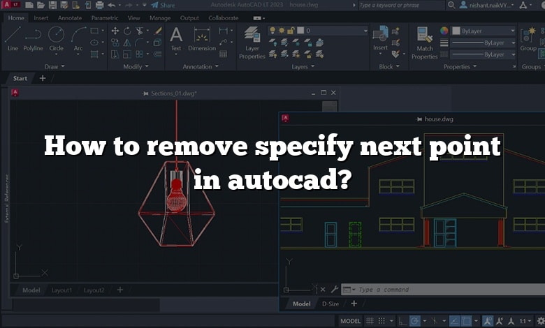 How to remove specify next point in autocad?