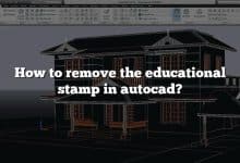 How to remove the educational stamp in autocad?