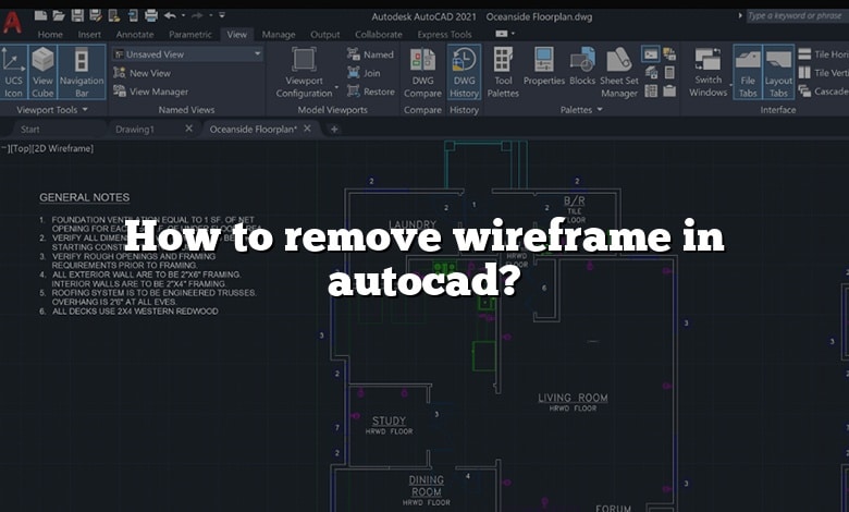 How to remove wireframe in autocad?