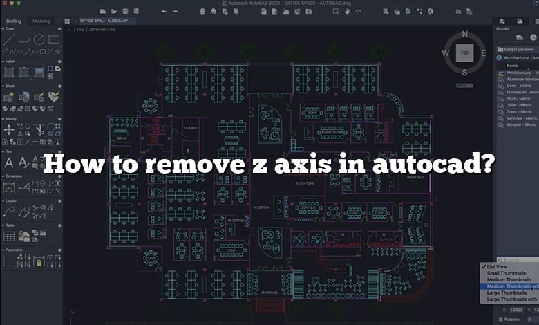 How to remove z axis in autocad?