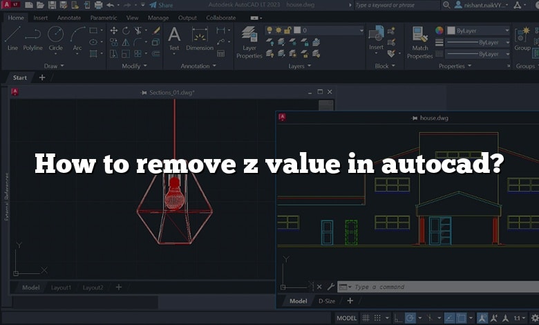 How to remove z value in autocad?