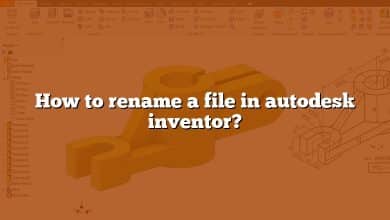 How to rename a file in autodesk inventor?