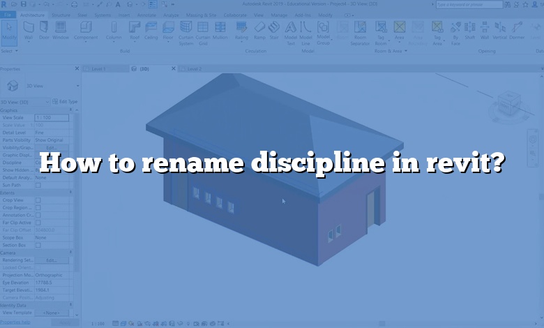 How to rename discipline in revit?