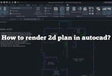 How to render 2d plan in autocad?
