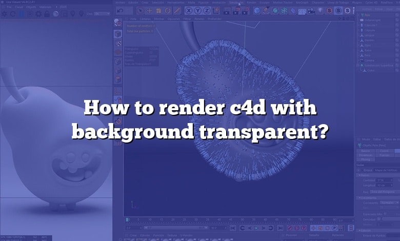 How to render c4d with background transparent?