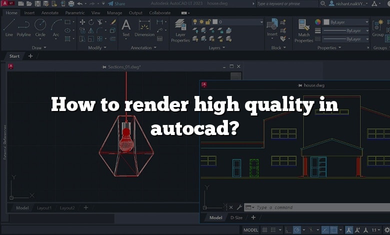 How to render high quality in autocad?