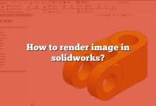 How to render image in solidworks?