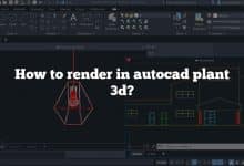How to render in autocad plant 3d?