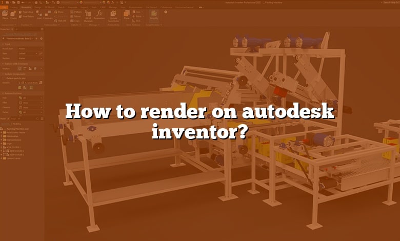 How to render on autodesk inventor?