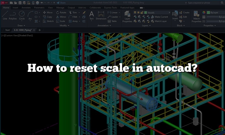 How to reset scale in autocad?