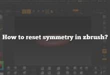 How to reset symmetry in zbrush?