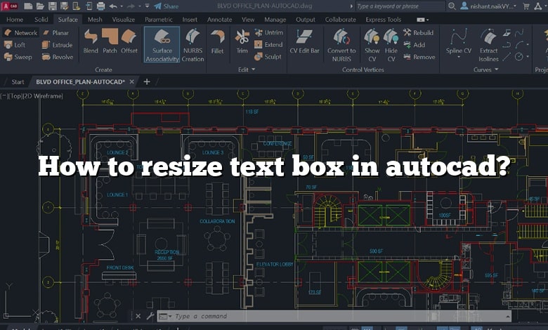 How to resize text box in autocad?