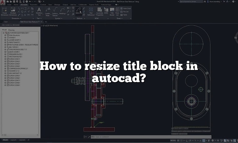 How to resize title block in autocad?