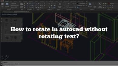 How to rotate in autocad without rotating text?