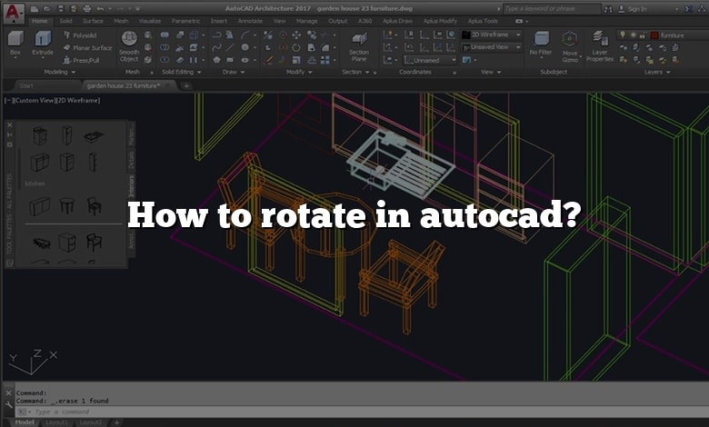 How to rotate in autocad?