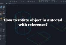 How to rotate object in autocad with reference?