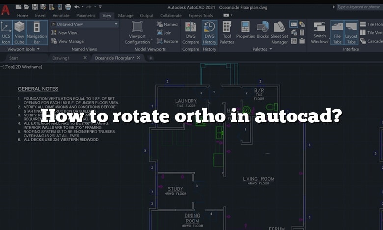 How to rotate ortho in autocad?