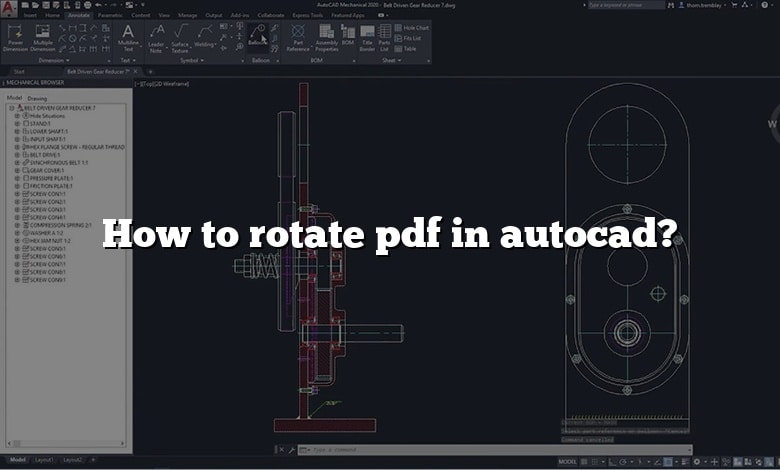 How to rotate pdf in autocad?
