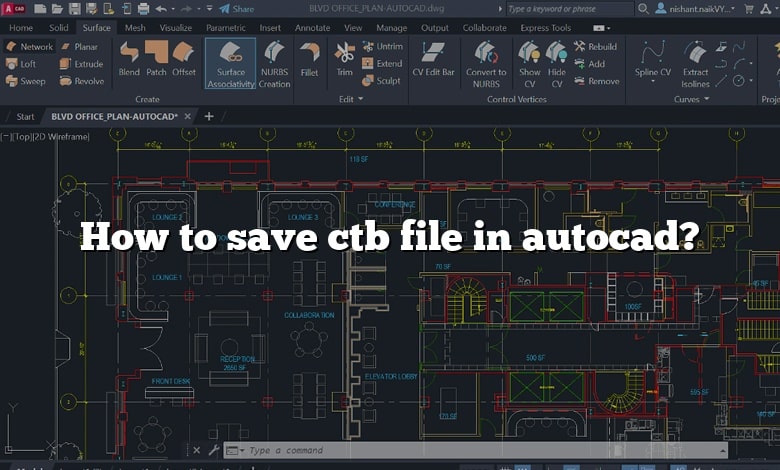How to save ctb file in autocad?