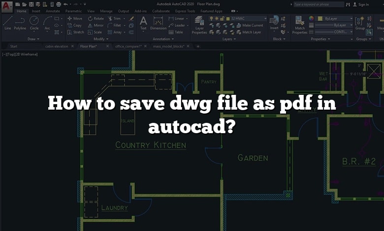 How to save dwg file as pdf in autocad?